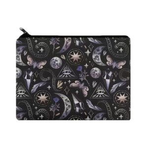 Mystic Bohemian Makeup/Accessory Bag - Third Eye, Moon, Moth